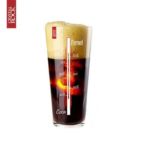 TSUJI VASO FERNET CONICO DECORADO 750ML CON CAJA