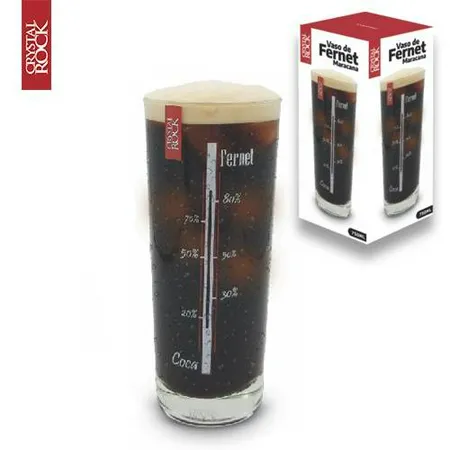 TSUJI VASO FERNET CONICO DECORADO 750ML CON CAJA