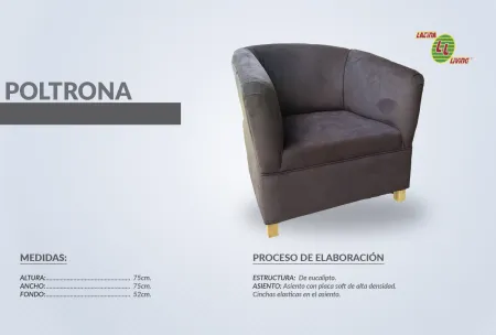 T.LIVING SILLON INDIVIDUAL POLTRONA 