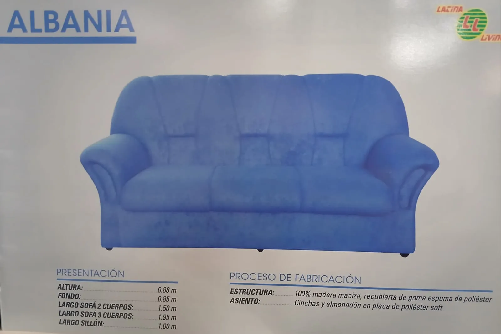 T.LIVING SOFA ALBANIA 2 CUERPOS