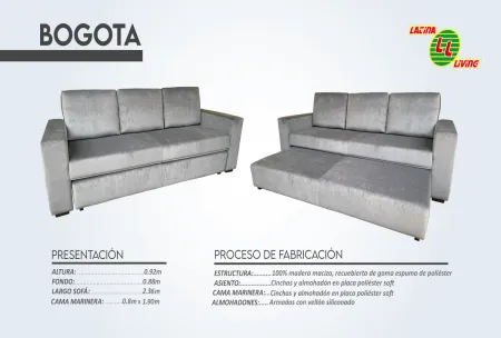T.LIVING SOFA BOGOTA CON CAMA MARINERA