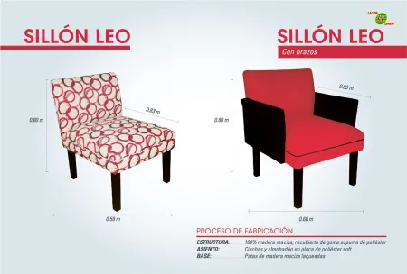 T.LIVING SILLON INDIVIDUAL LEO SIN BRAZOS