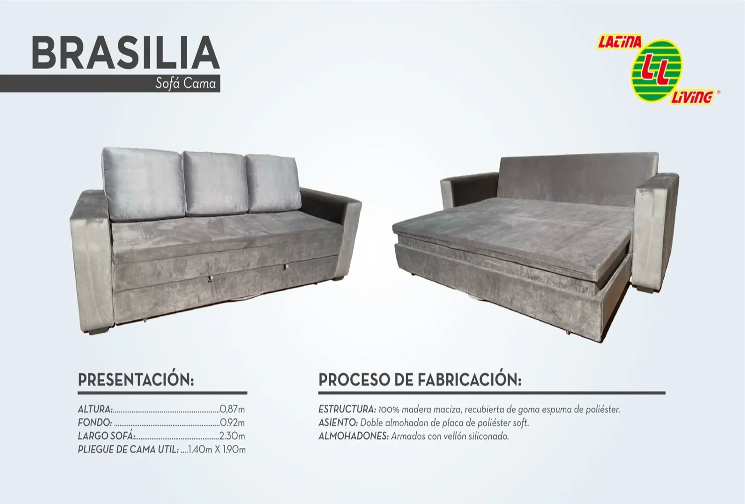 T.LIVING SOFA/CAMA DE 2PLAZAS