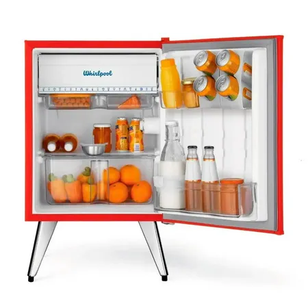 WHIRLPOOL WRA09R3 HELADERA COMP.76LTS. RETRO ROJA