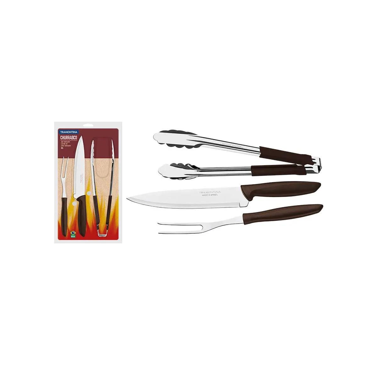 TRAMONTINA PLENUS KIT P/ASADO 3 PZS 23498/449