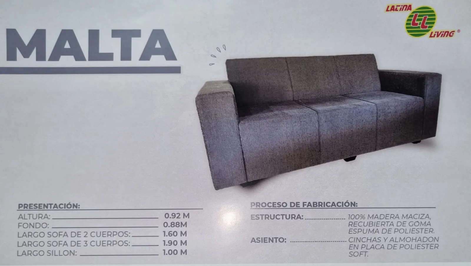 T.LIVING JUEGO MALTA 3+1+1