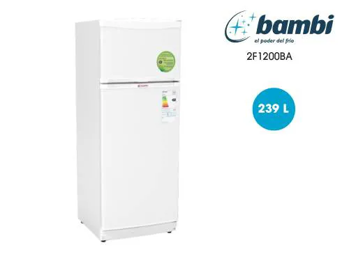 BAMBI 2F 1200BA HELADERA C/ FREEZER 239 LTS