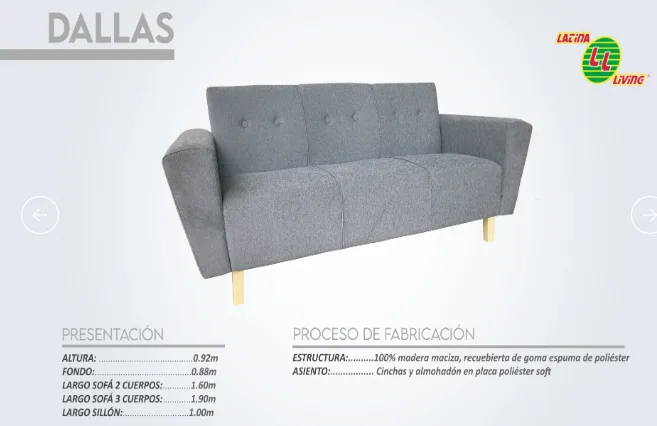 T.LIVING JUEGO DALLAS 3+1+1