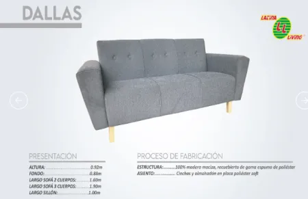 T.LIVING JUEGO DALLAS 3+1+1