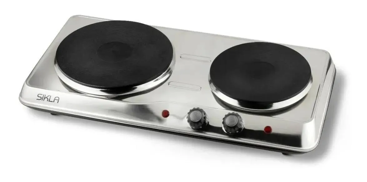SIKLA AP 2200 ANAFE ELECTRICO SOBREMESADA 2 HORNALLA ACERO