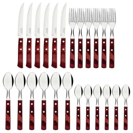 TRAMONTINA JUEGO CUBIERTOS 24 PIEZAS POLYWOOD