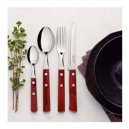 TRAMONTINA JUEGO CUBIERTOS 24 PIEZAS POLYWOOD