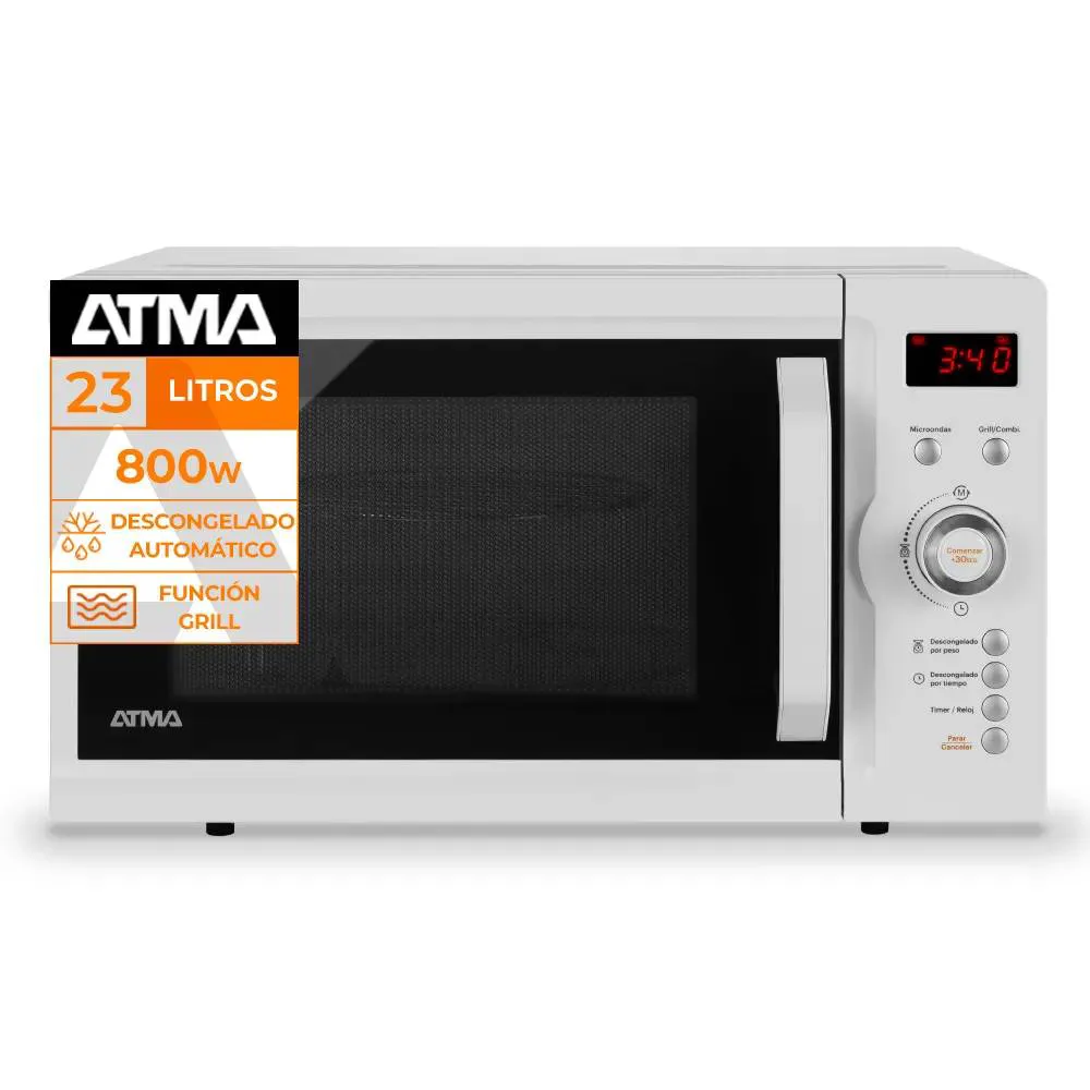 ATMA MD1723GN MICROONDAS 23LT CON GRILL
